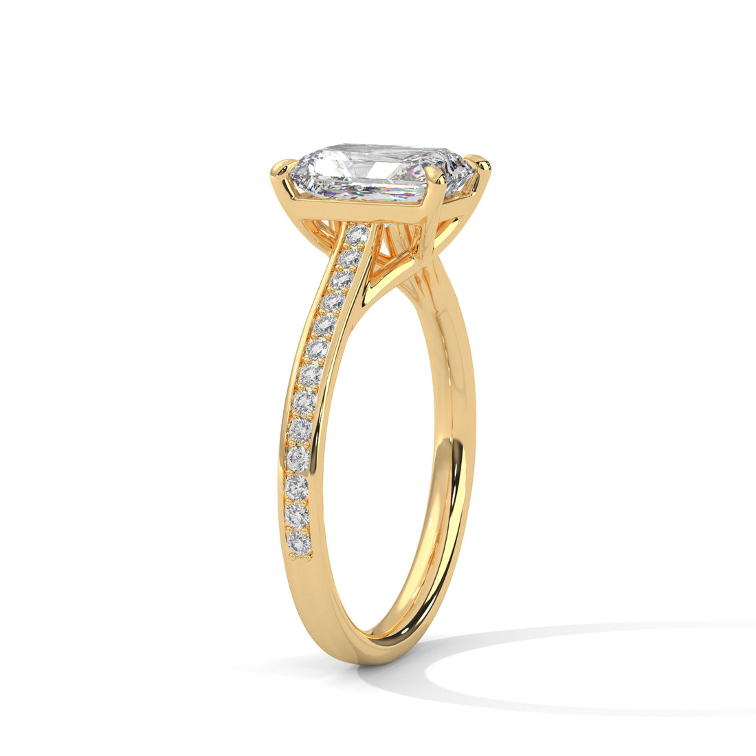 1.96 CT Radiant Cut Solitaire Diamond Ring