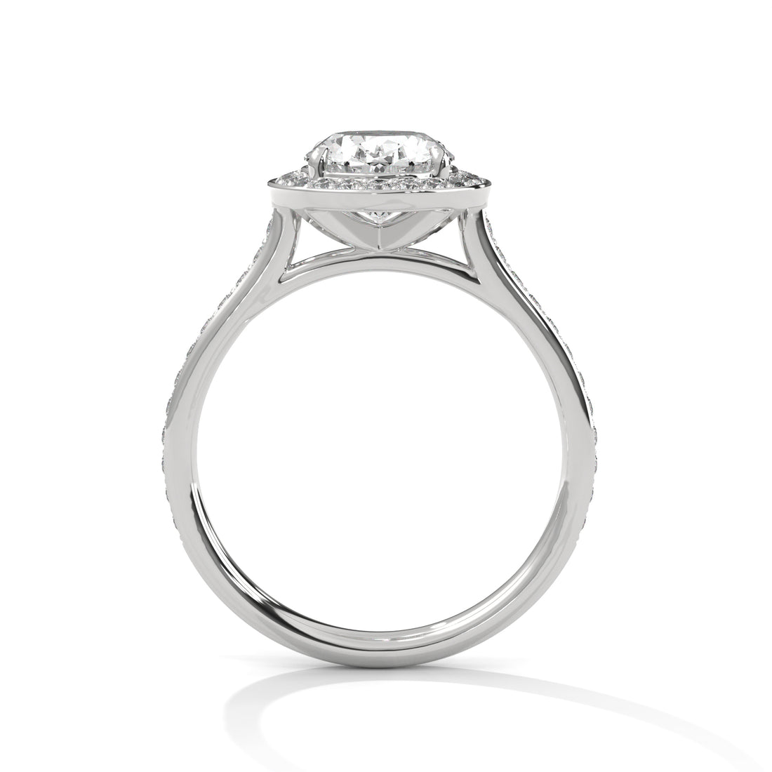 2.42 CT Oval Cut Halo Solitaire Diamond Ring