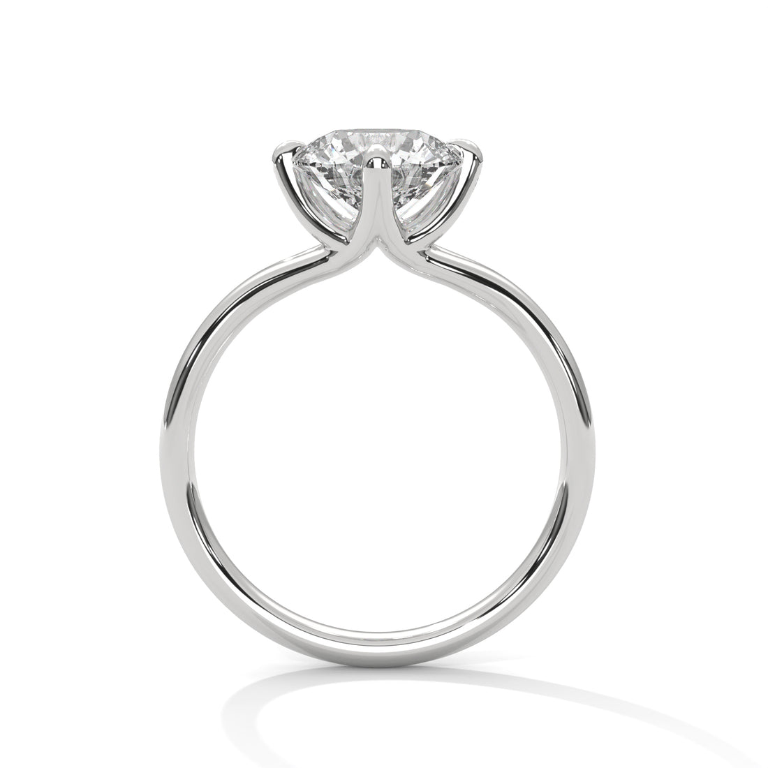 2 CT Twisted Round Cut Solitaire Diamond Gold Ring
