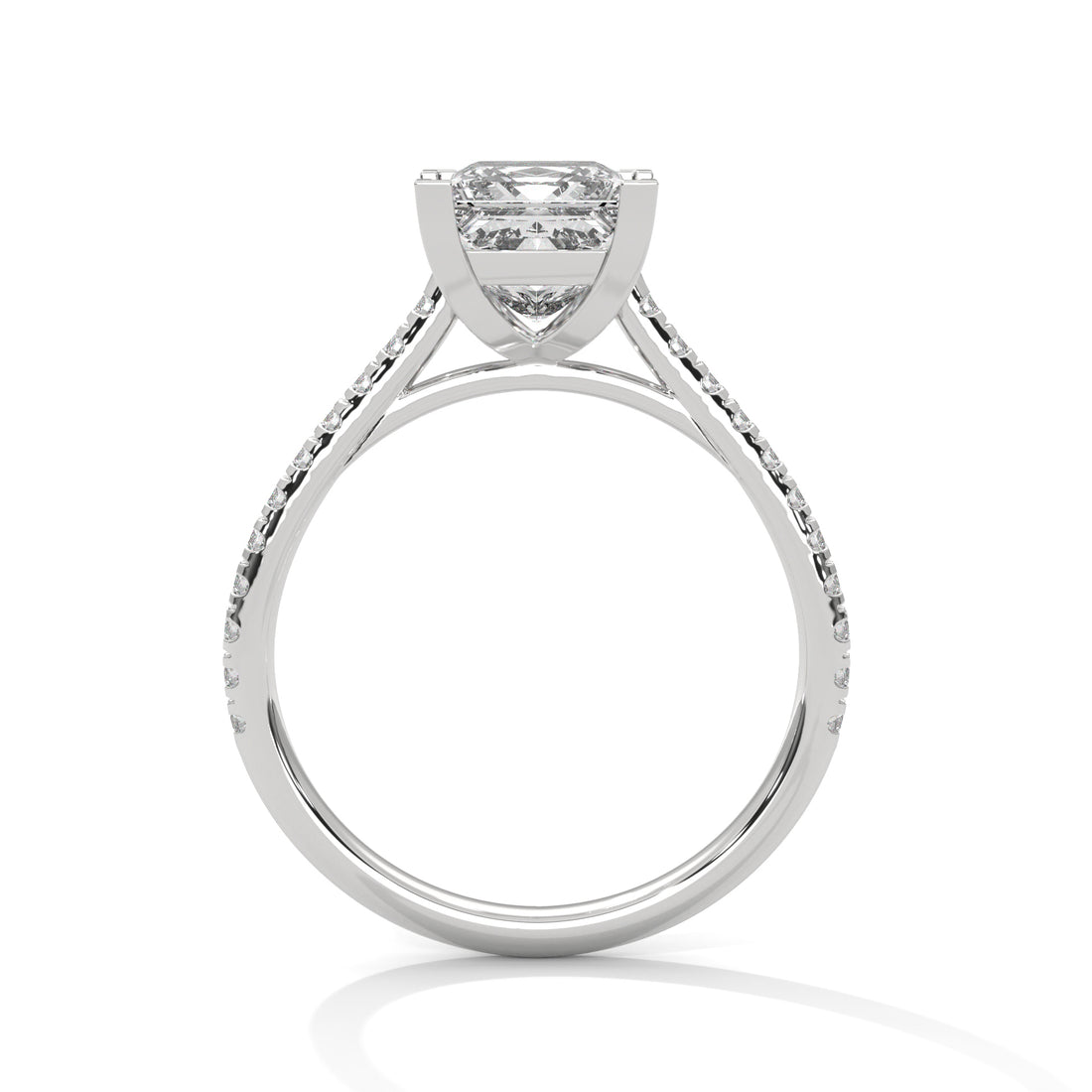 1.22 CT Princess Cut Solitaire Diamond Ring