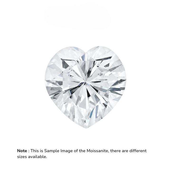 Heart Cut Certified Moissanite Diamond D VVS1