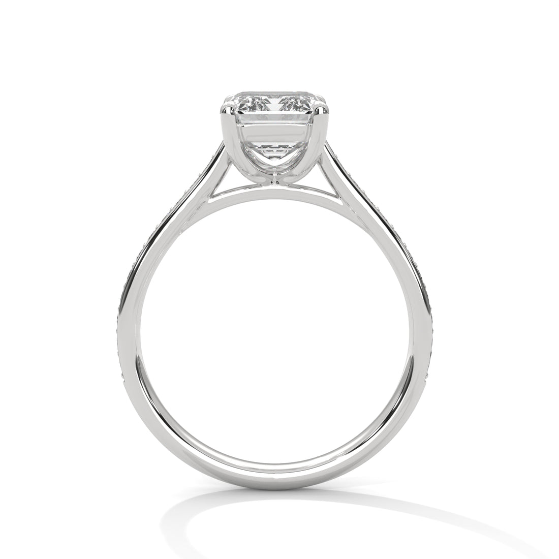 1.24 CT Emerald Cut Solitaire Diamond Ring
