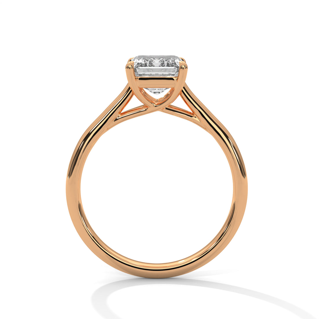 1 CT Emerald Cut Solitaire Diamond Ring