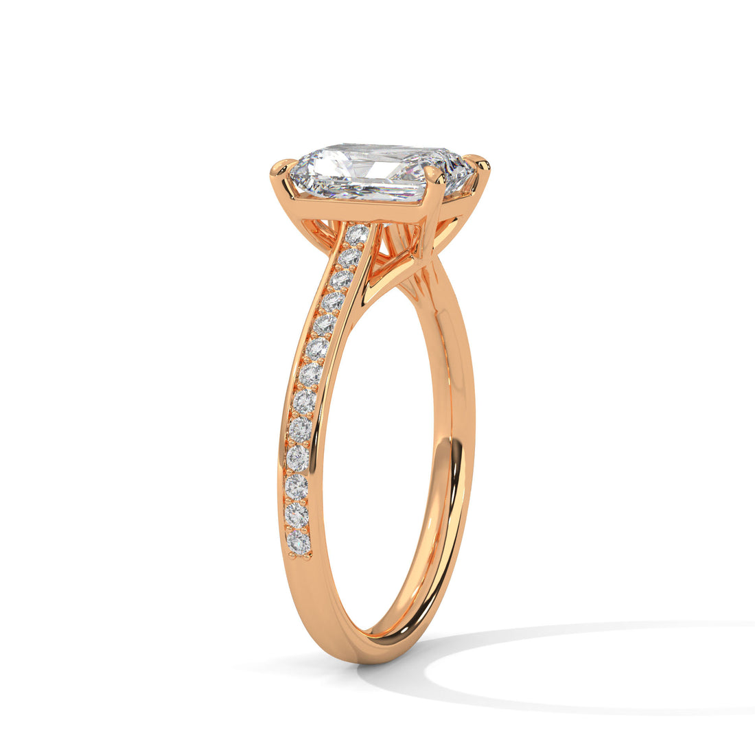 1.96 CT Radiant Cut Solitaire Diamond Ring