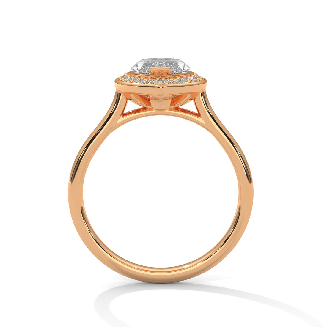 1.36 CT Marquise Halo Solitaire Diamond Ring