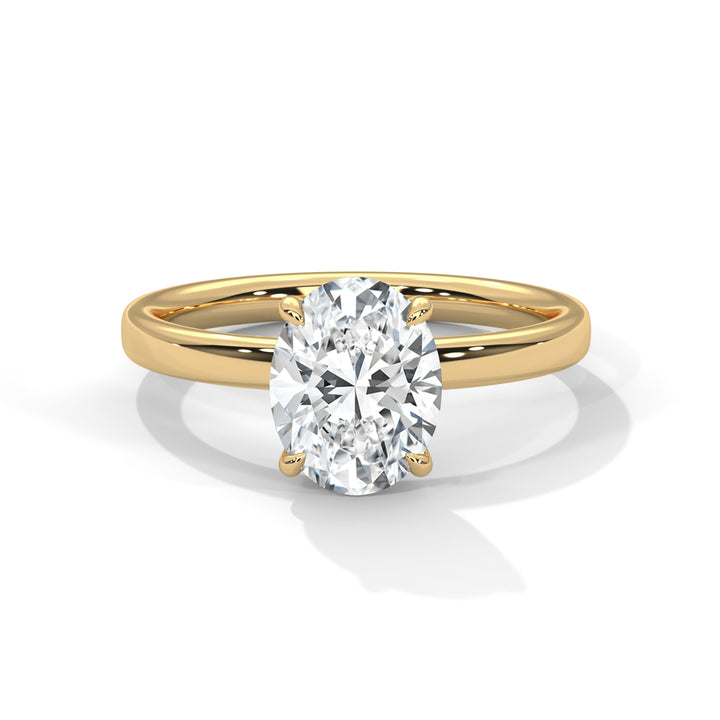 2 CT Oval Cut Solitaire Diamond Ring