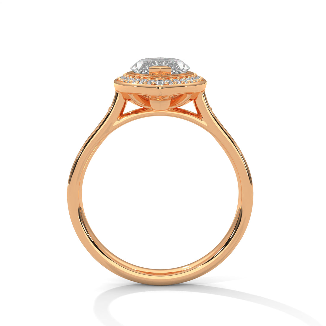 1.47 CT Marquise Halo Solitaire Diamond Ring