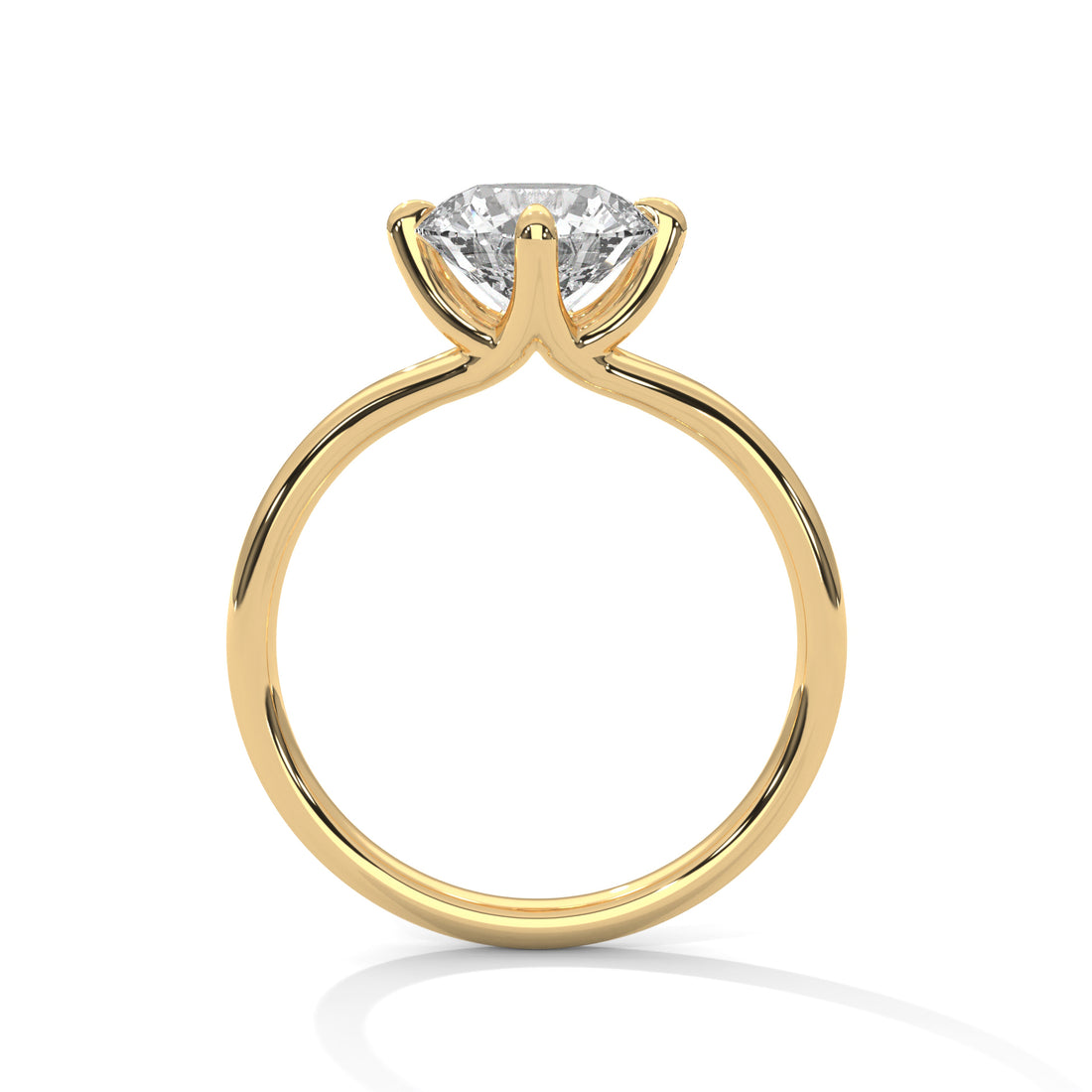 2 CT Twisted Round Cut Solitaire Diamond Gold Ring