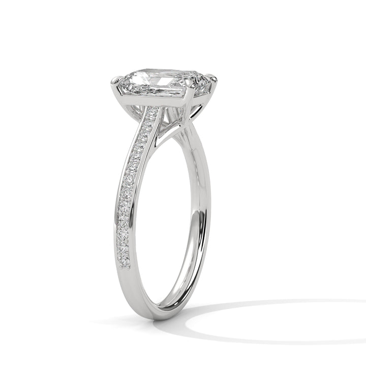 1.96 CT Radiant Cut Solitaire Diamond Ring