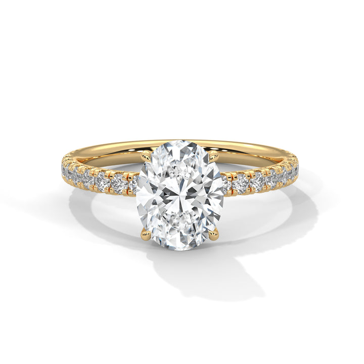 2.46 CT Oval Cut With Hidden Accents Solitaire Diamond Ring