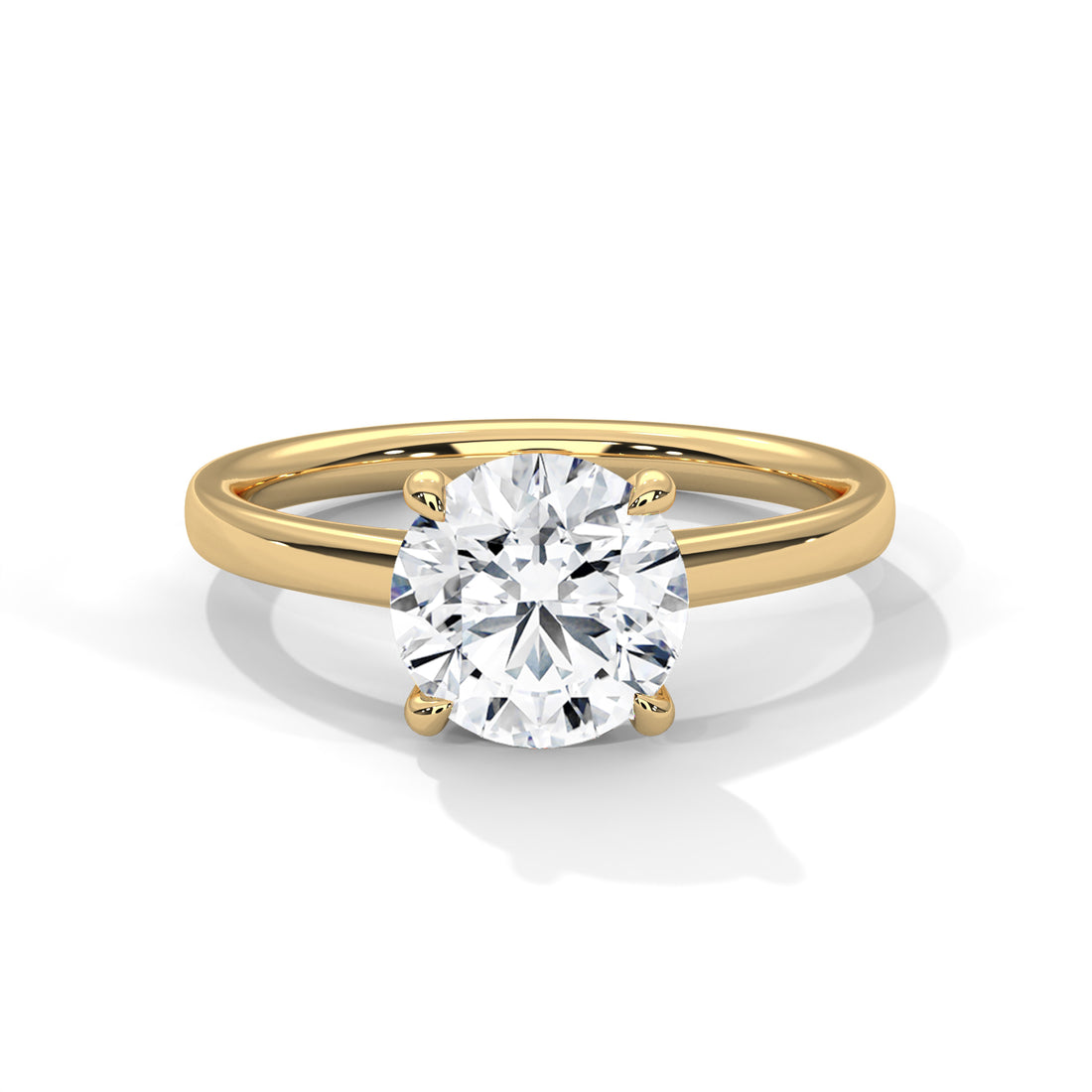 2.00 CT Round Cut Four Prongs Solitaire Diamond Ring