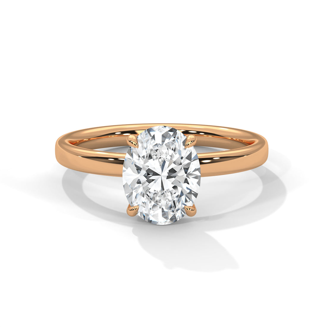 2 CT Oval Cut Solitaire Diamond Ring