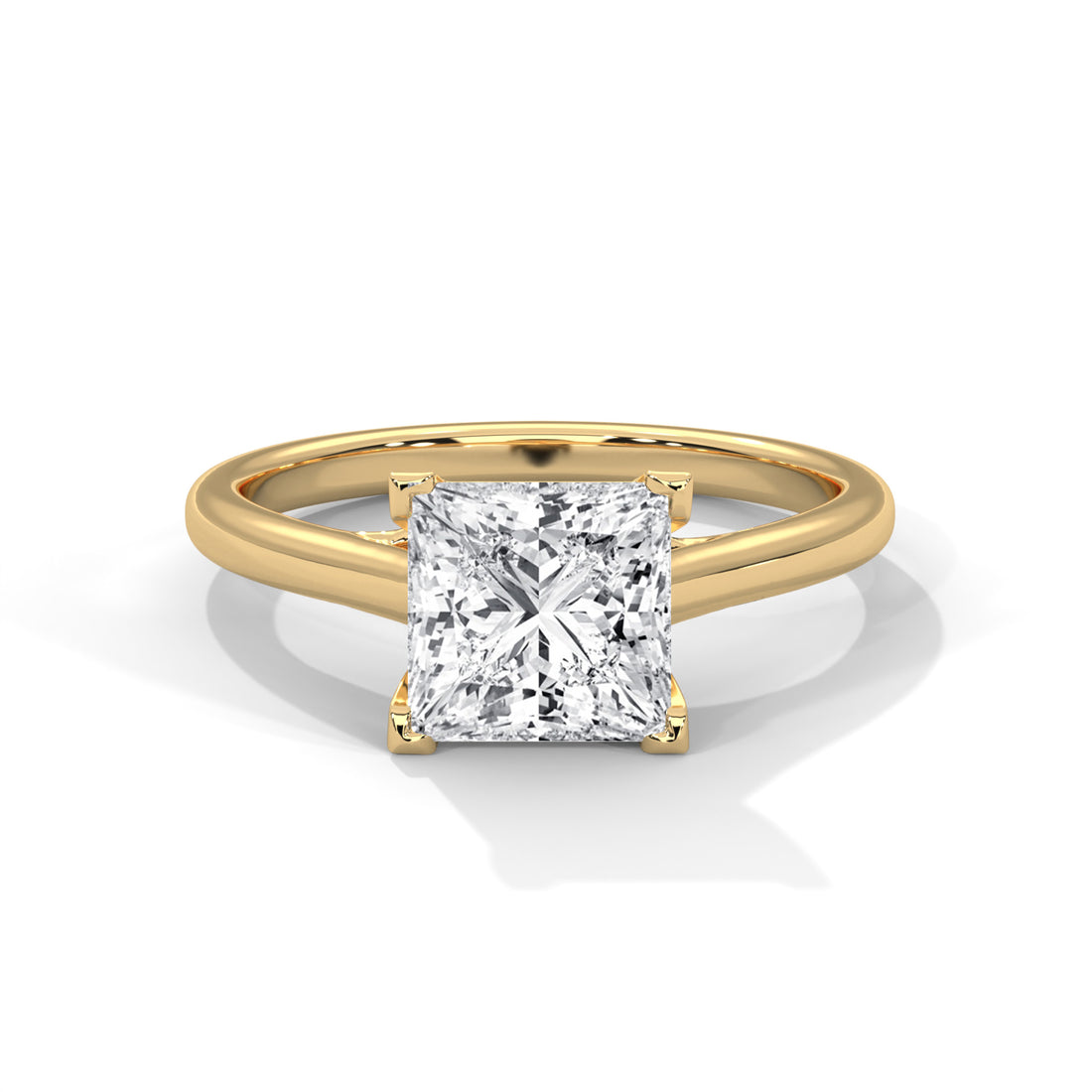 1 CT Princess Cut Solitaire Diamond Ring