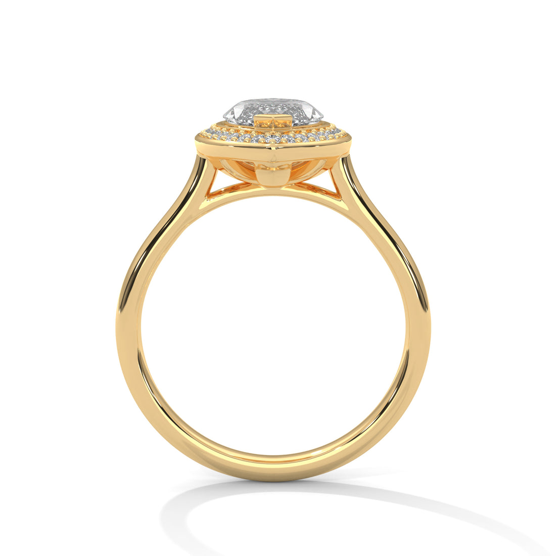 1.36 CT Marquise Halo Solitaire Diamond Ring