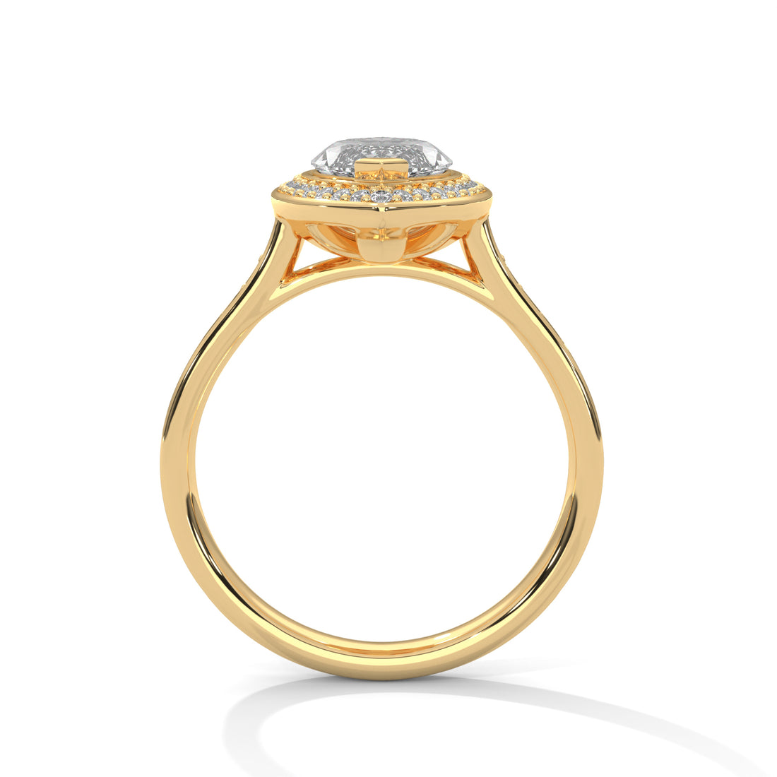 1.47 CT Marquise Halo Solitaire Diamond Ring