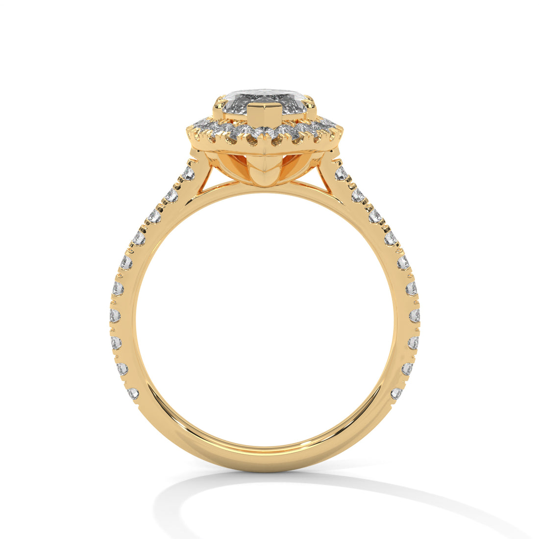 2.72 CT Marquise Cut Halo Solitaire Diamond Ring