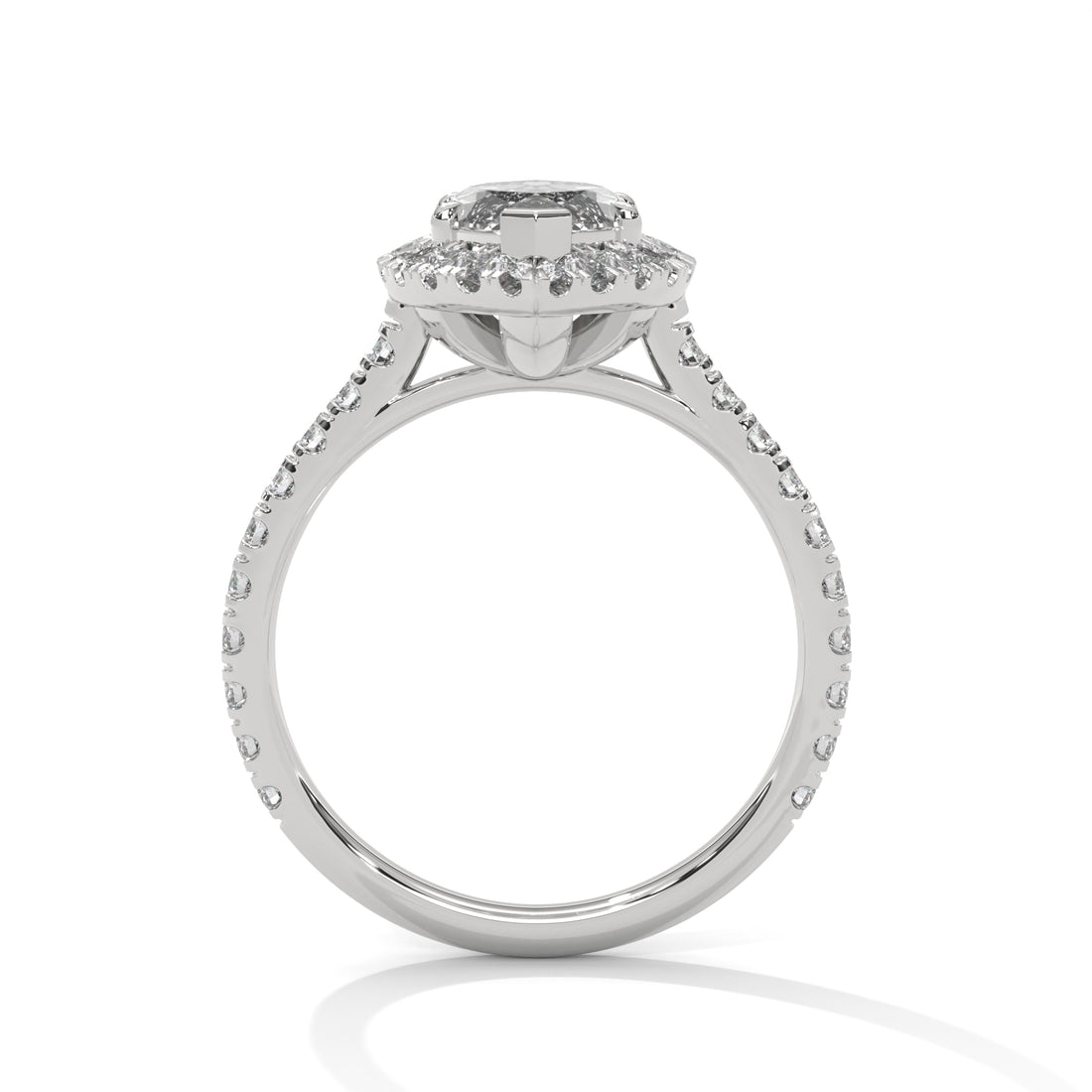 2.72 CT Marquise Cut Halo Solitaire Diamond Ring