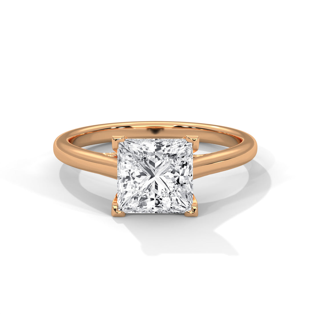 1 CT Princess Cut Solitaire Diamond Ring