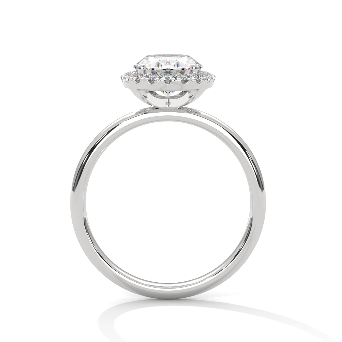 2.16 CT Oval Cut Halo Solitaire Diamond Ring