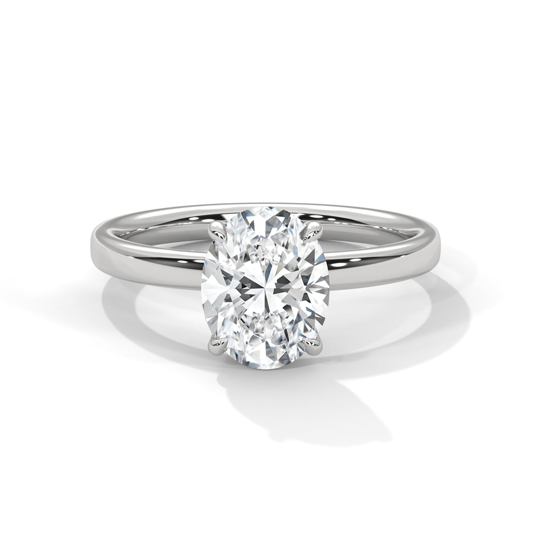 2 CT Oval Cut Solitaire Diamond Ring