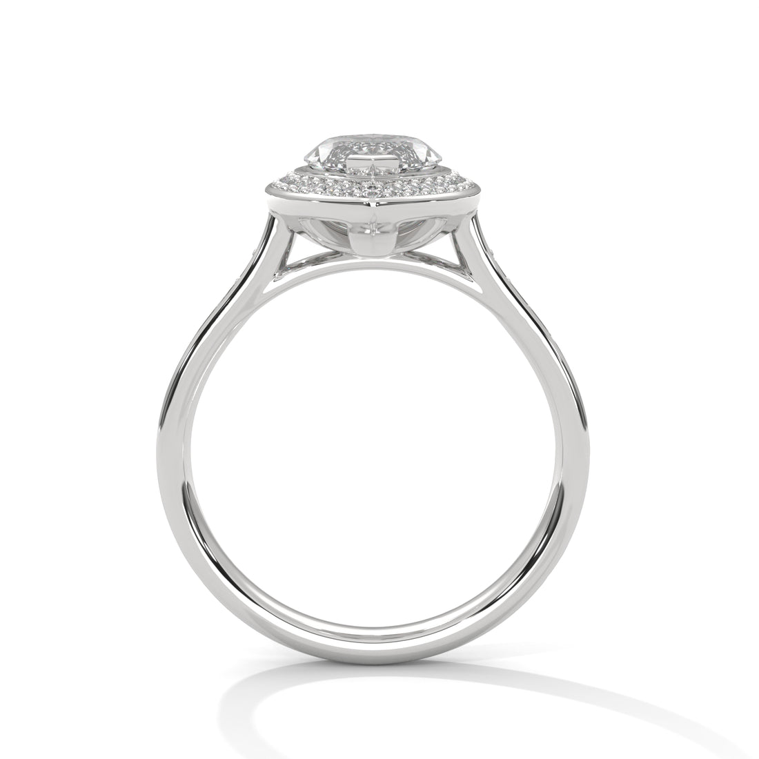 1.47 CT Marquise Halo Solitaire Diamond Ring