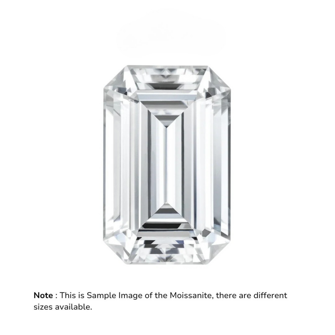 Emerald Cut Certified Moissanite Diamond D VVS1