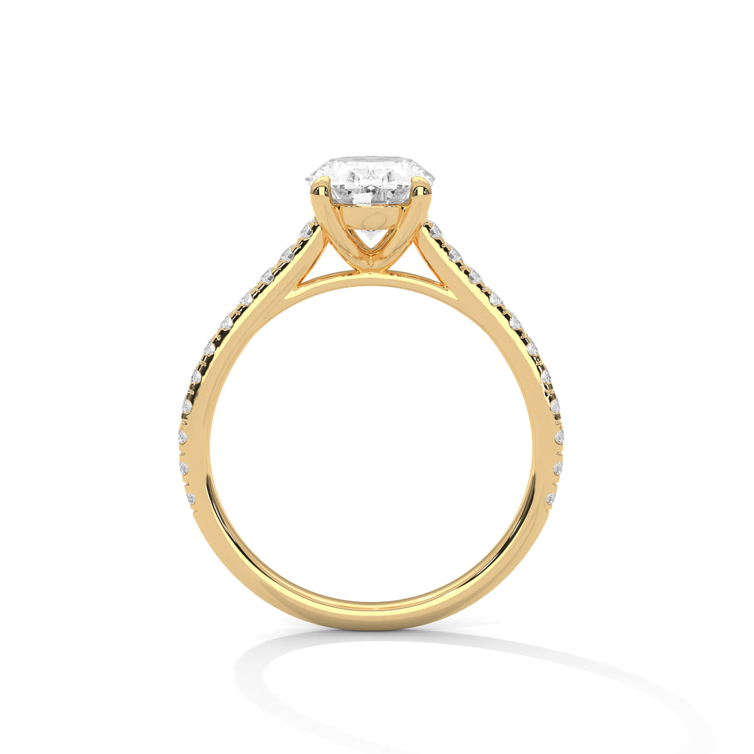 2.22 CT Oval Cut Solitaire Diamond Ring