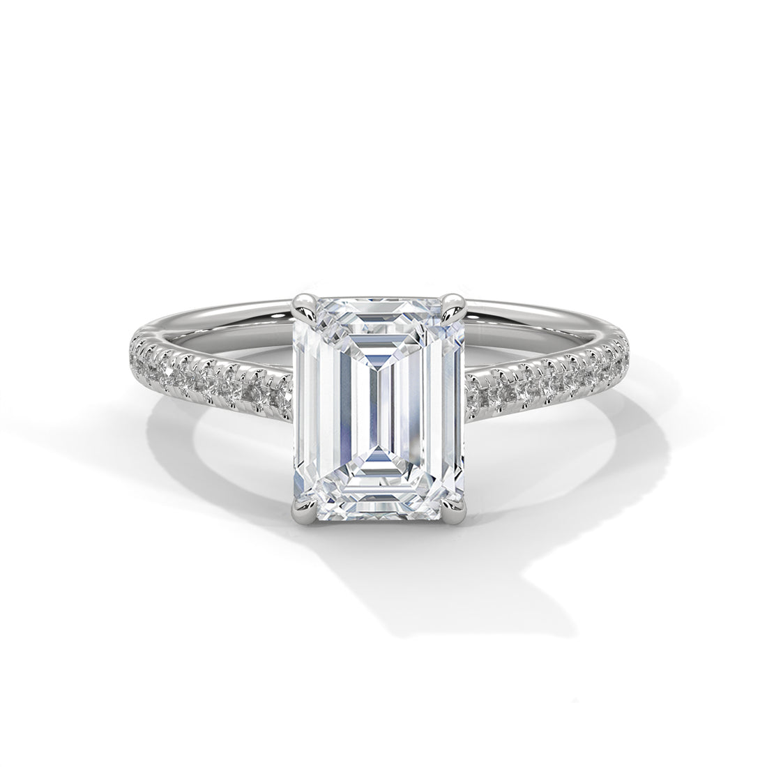 2.22 CT Emerald Cut Solitaire Diamond Ring