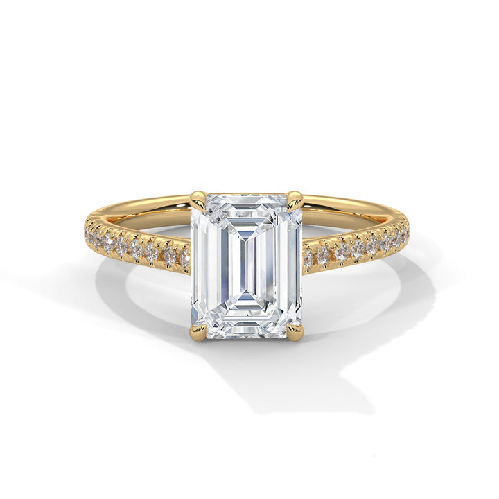 2.22 CT Emerald Cut Solitaire Diamond Ring