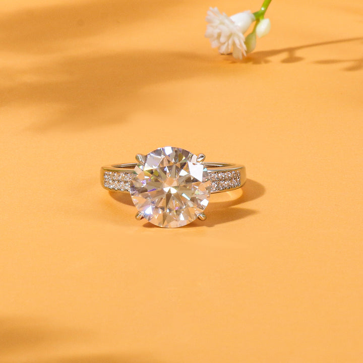 5CT Carat Large Moissanite Diamond Solitaire Ring for Women