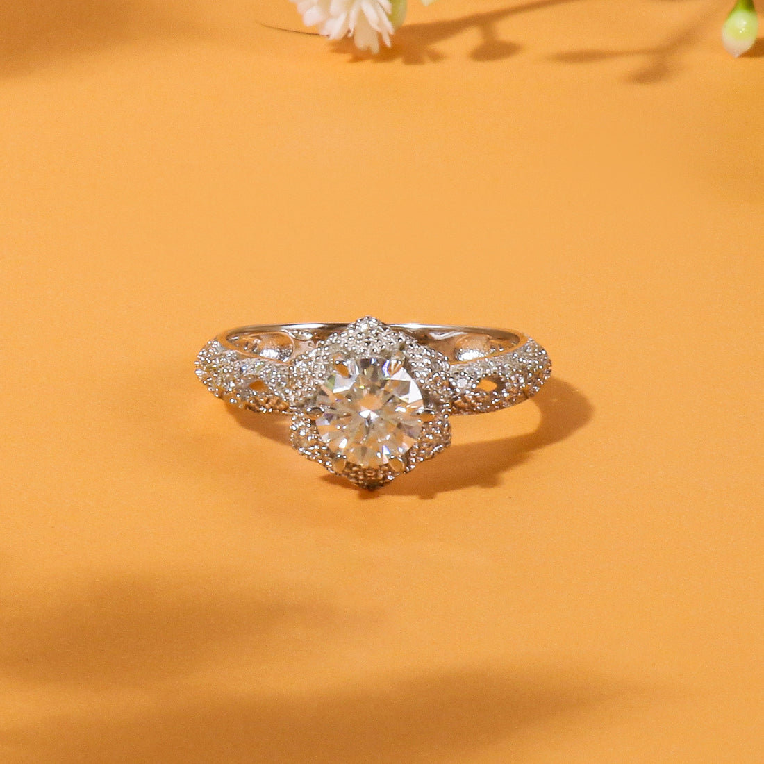 1CT Carat Moissanite Diamond Women Wedding Ring