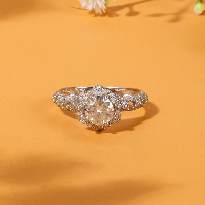 1CT Carat Moissanite Diamond Women Wedding Ring