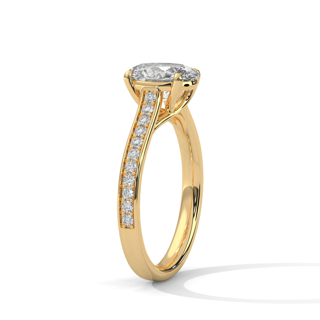 2.26 CT Oval Cut Solitaire Diamond Ring