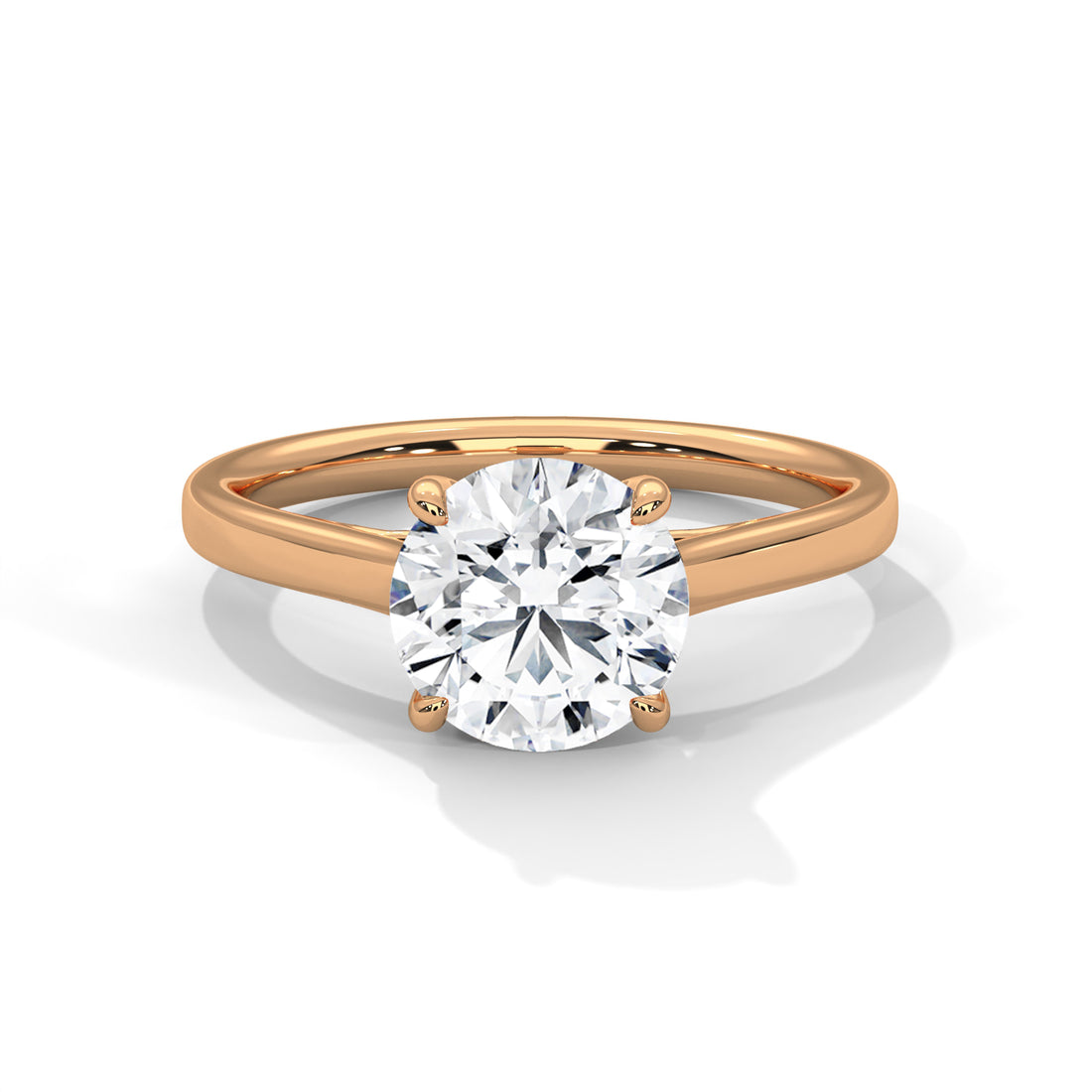 2 CT Round Cut Four Prong Solitaire Diamond Ring