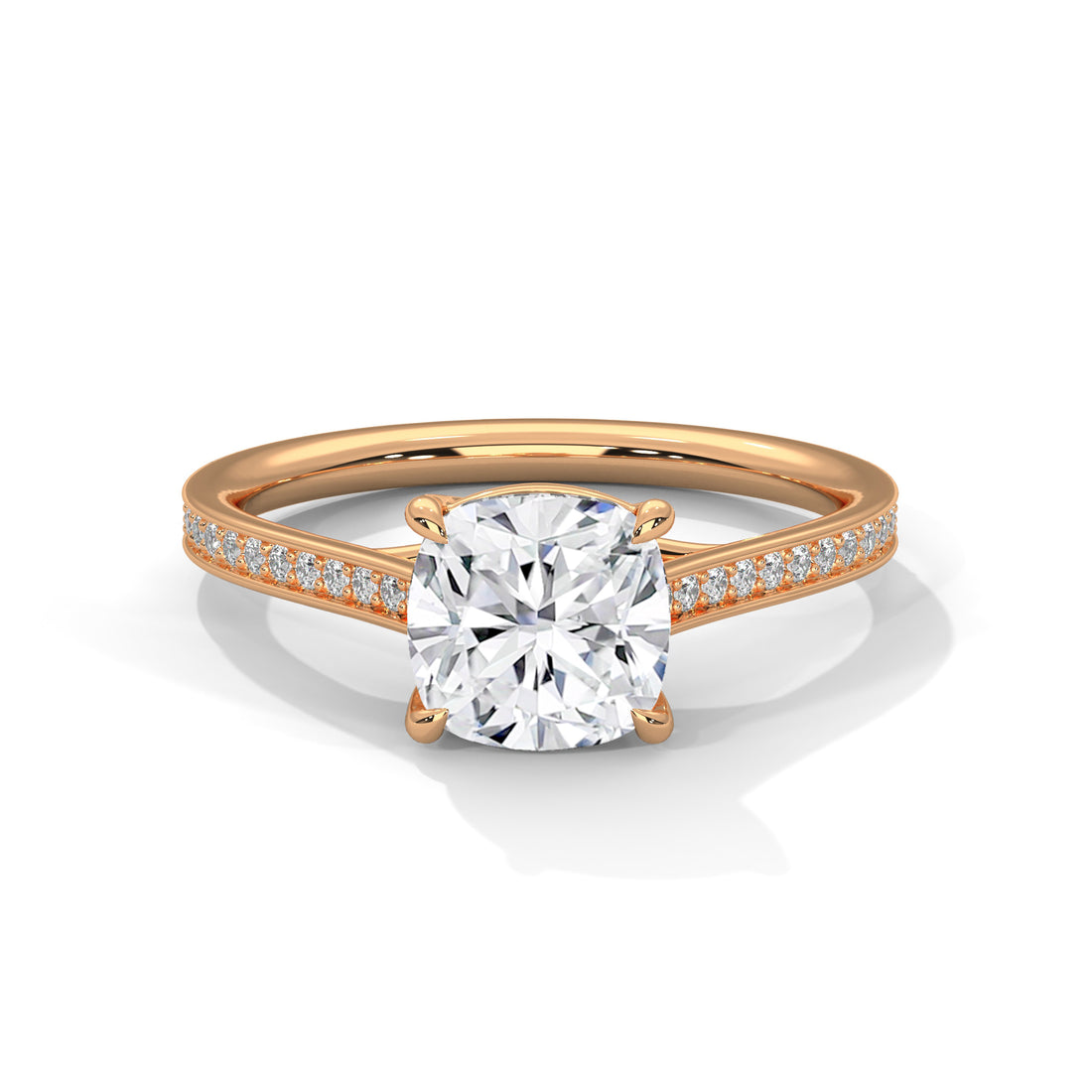2.13 CT Cushion Cut Solitaire Diamond Ring