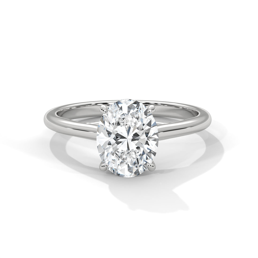 2.00 CT Oval Cut Solitaire Diamond Ring