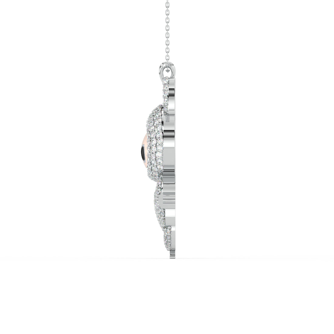 Labubu Doll Silver Moissanite Diamond Pendant Gold Plated