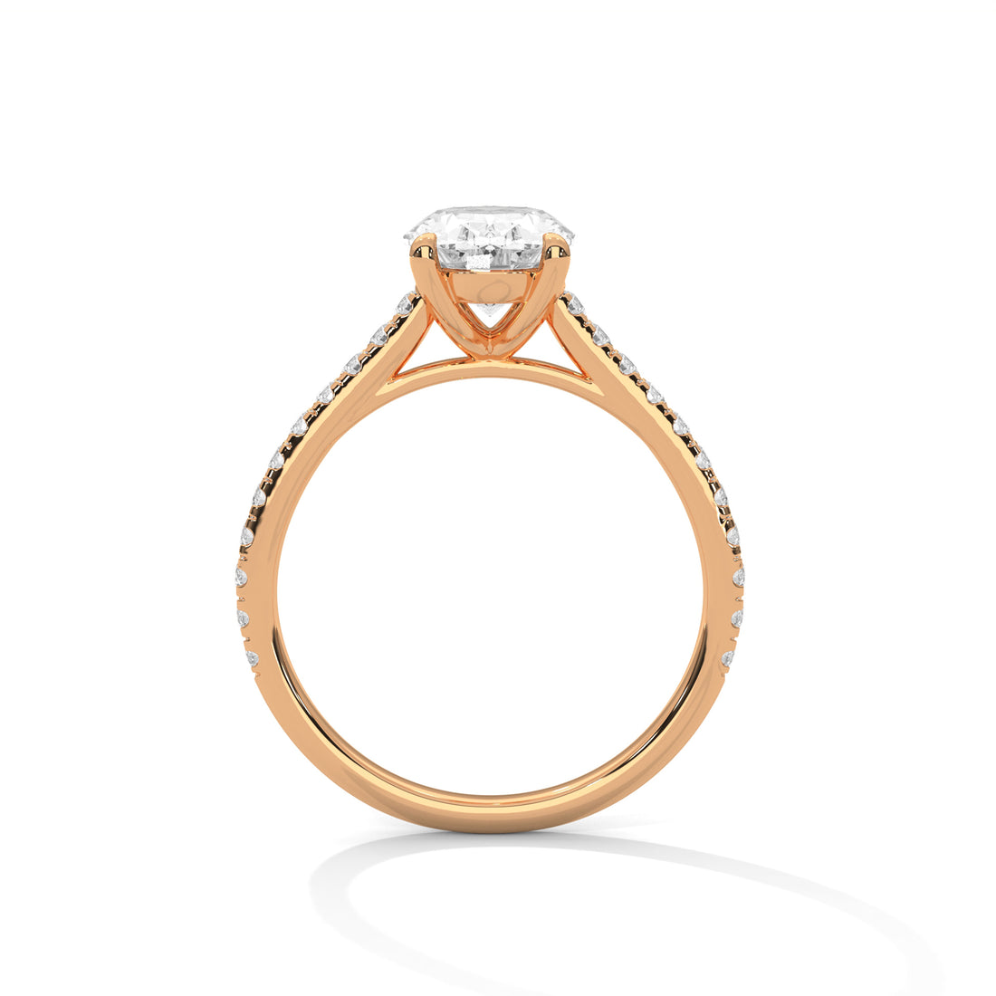 2.22 CT Oval Cut Solitaire Diamond Ring