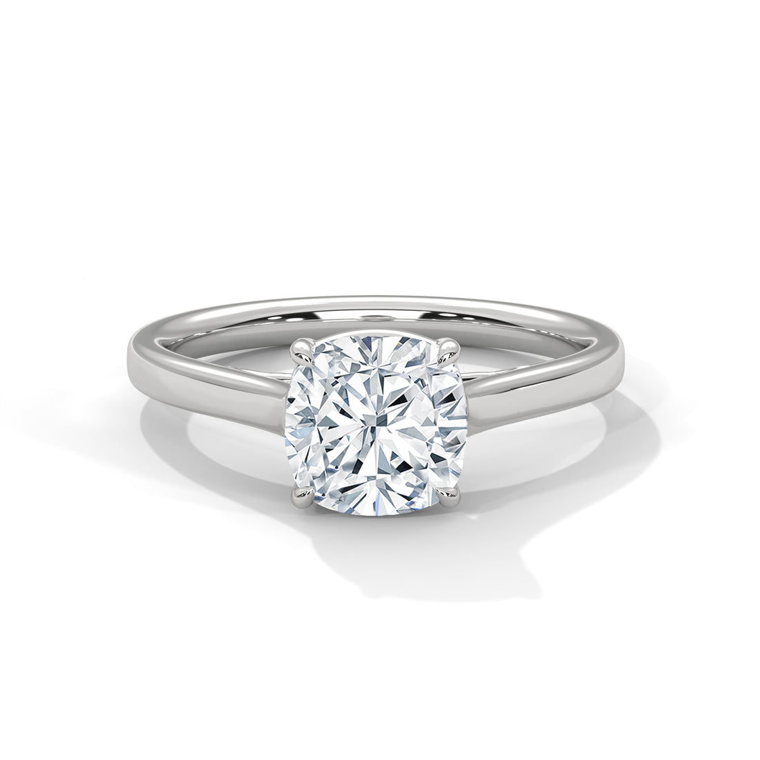 2.00 CT Cushion Cut Solitaire Diamond Ring