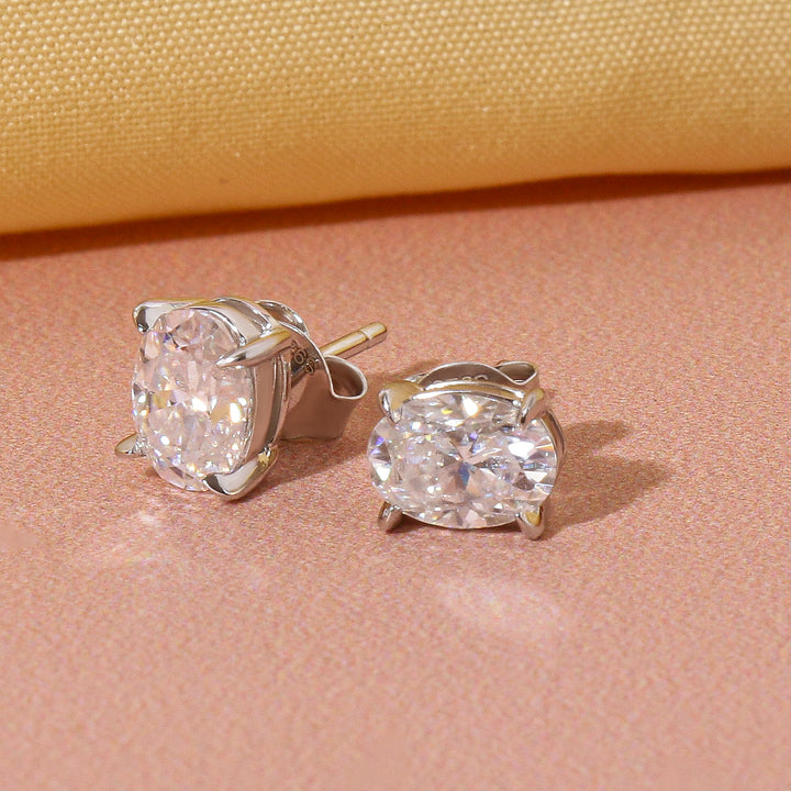 Sparkling 1CT Oval Cut Moissanite Diamond Earring for Women Gift