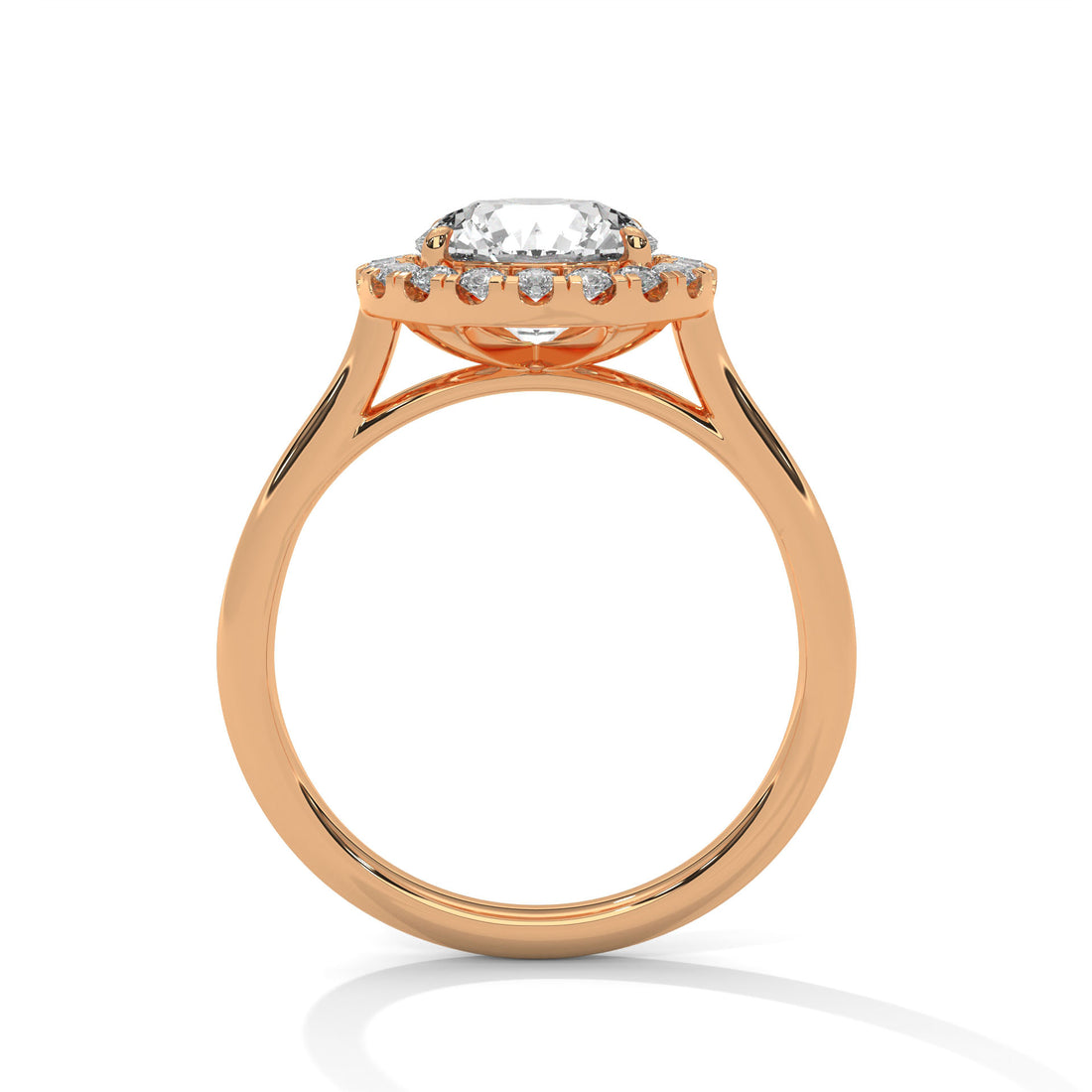 2.32 CT Round Cut Halo Solitaire Diamond Ring