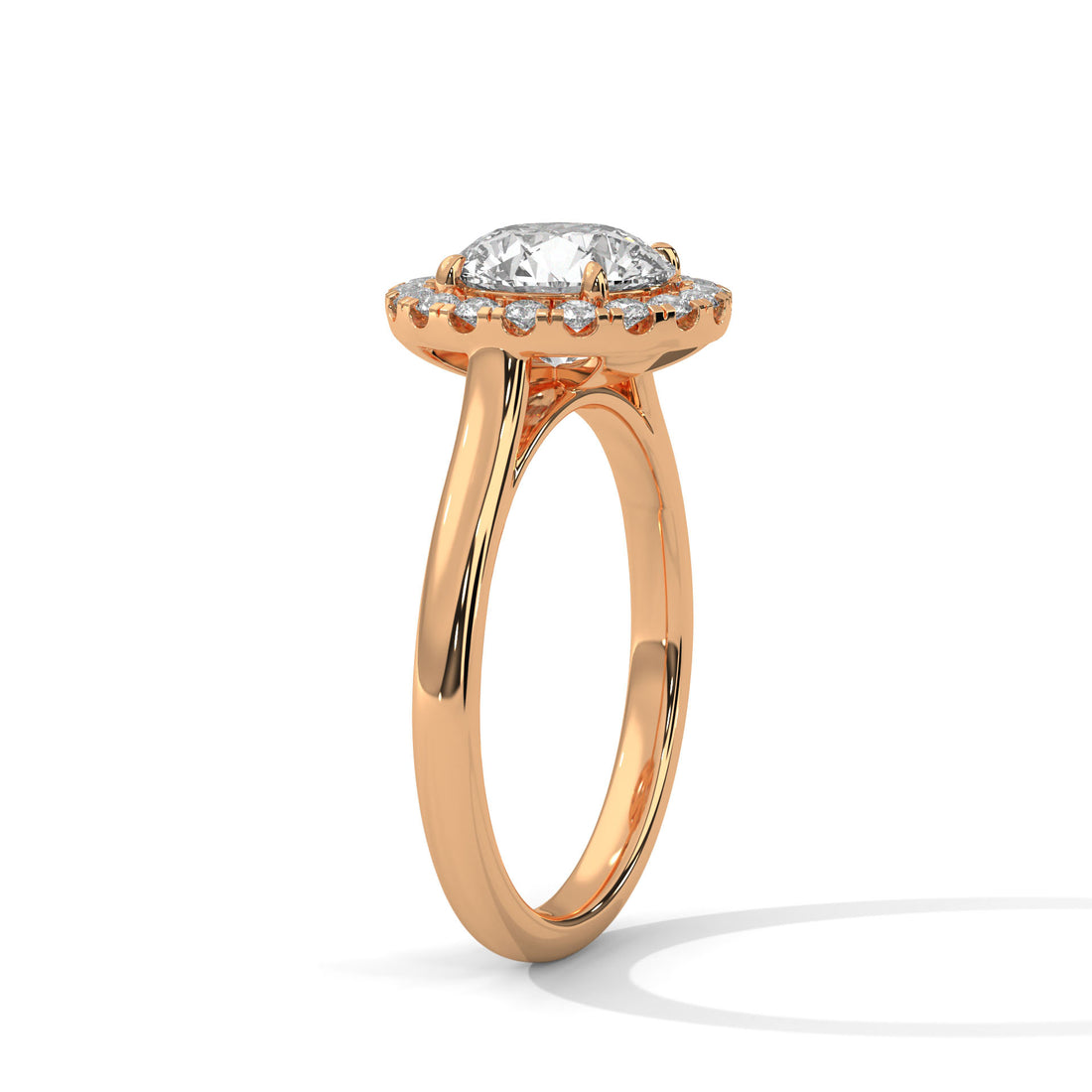 2.32 CT Round Cut Halo Solitaire Diamond Ring
