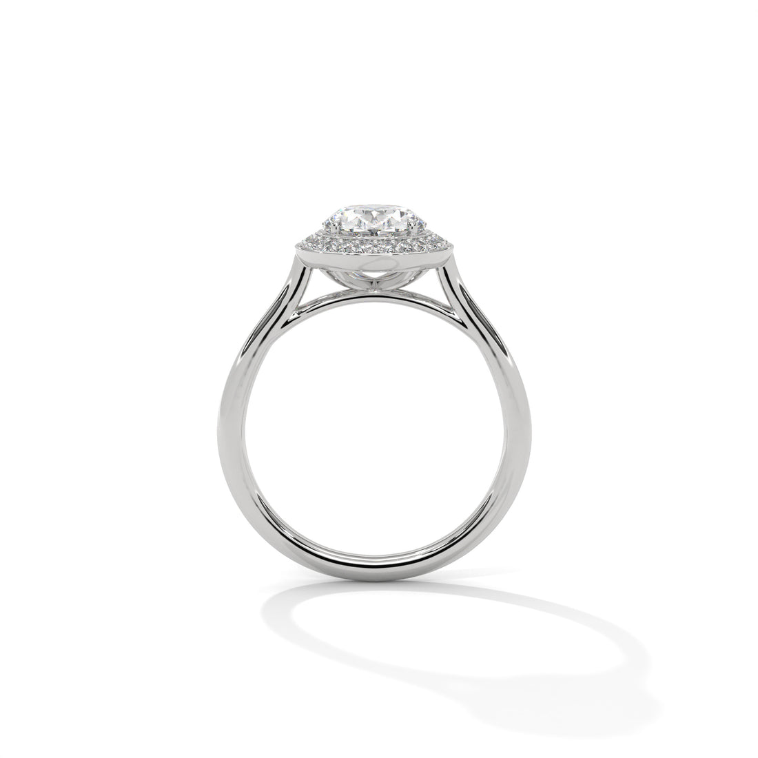 2.18 CT Oval Cut Halo Solitaire Engagement Ring