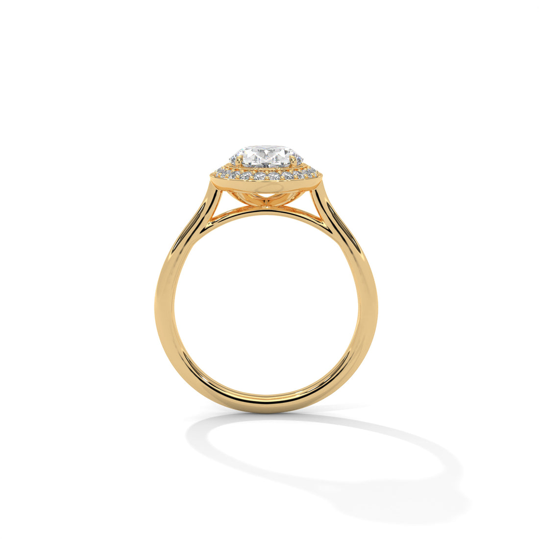 2.18 CT Oval Cut Halo Solitaire Engagement Ring
