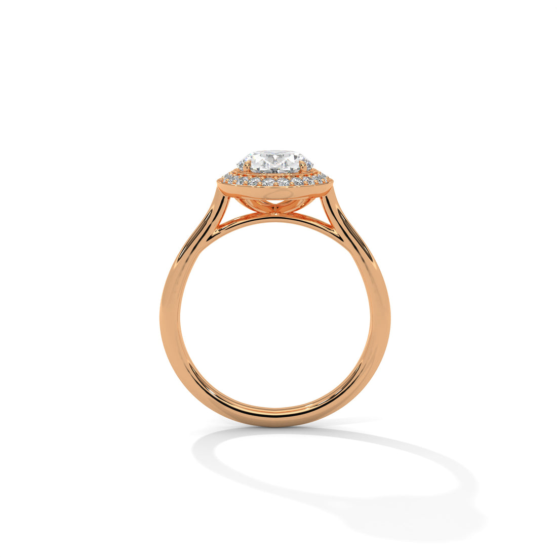 2.18 CT Oval Cut Halo Solitaire Engagement Ring