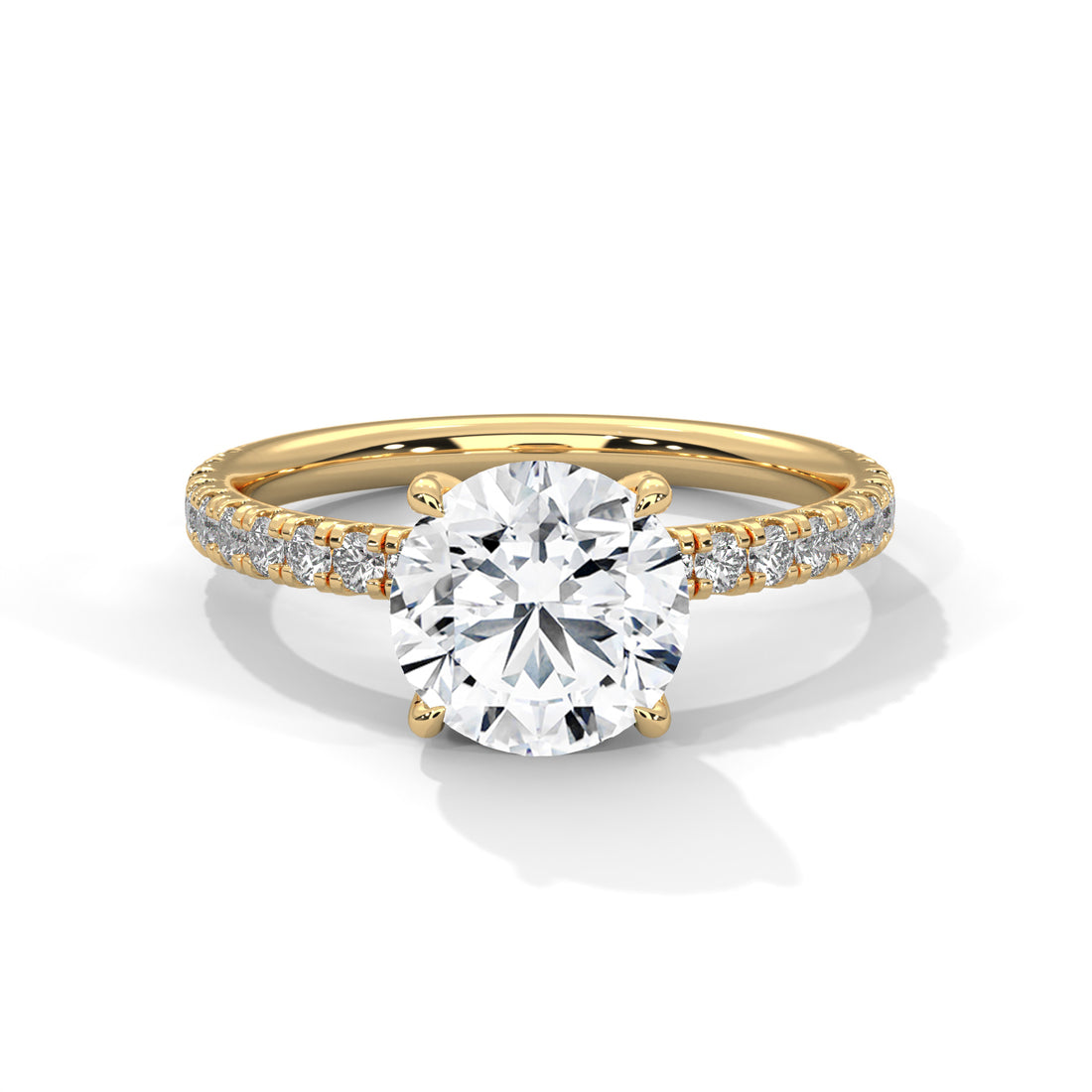 2.47 CT Round Cut With Hidden Accents Solitaire Diamond Ring