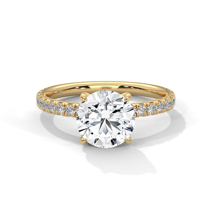 2.47 CT Round Cut With Hidden Accents Solitaire Diamond Ring