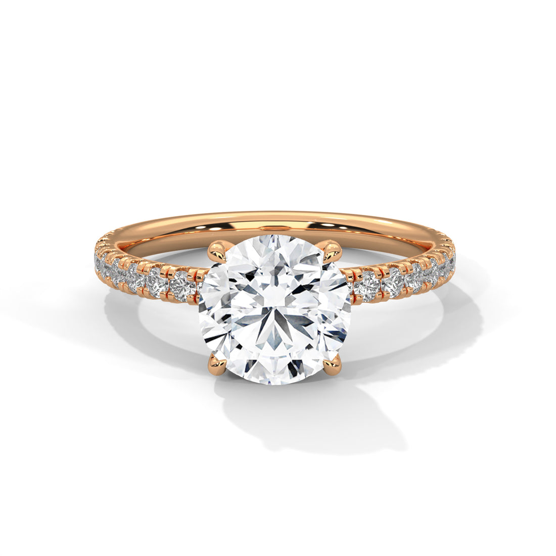 2.47 CT Round Cut With Hidden Accents Solitaire Diamond Ring