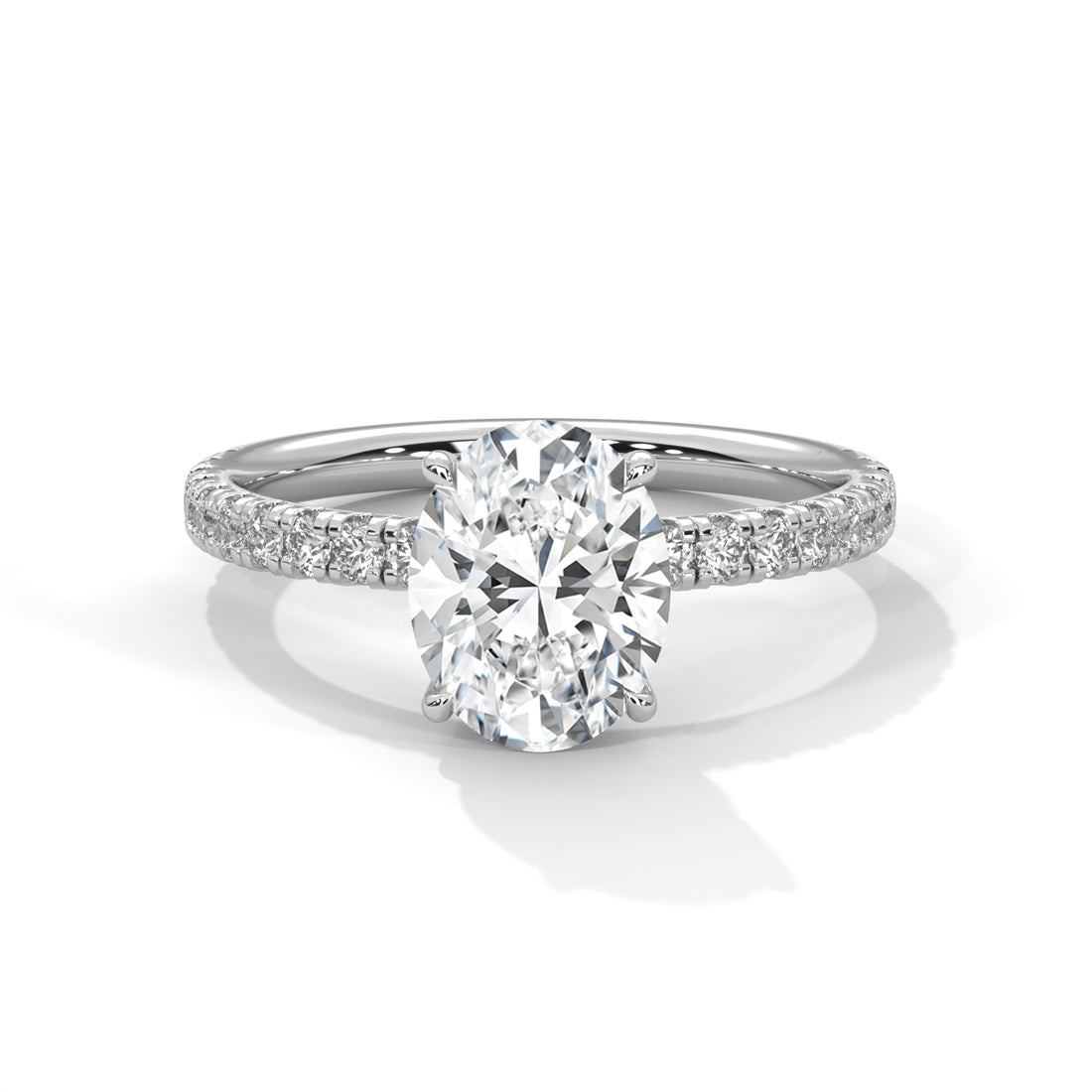 2.46 CT Oval Cut With Hidden Accents Solitaire Diamond Ring