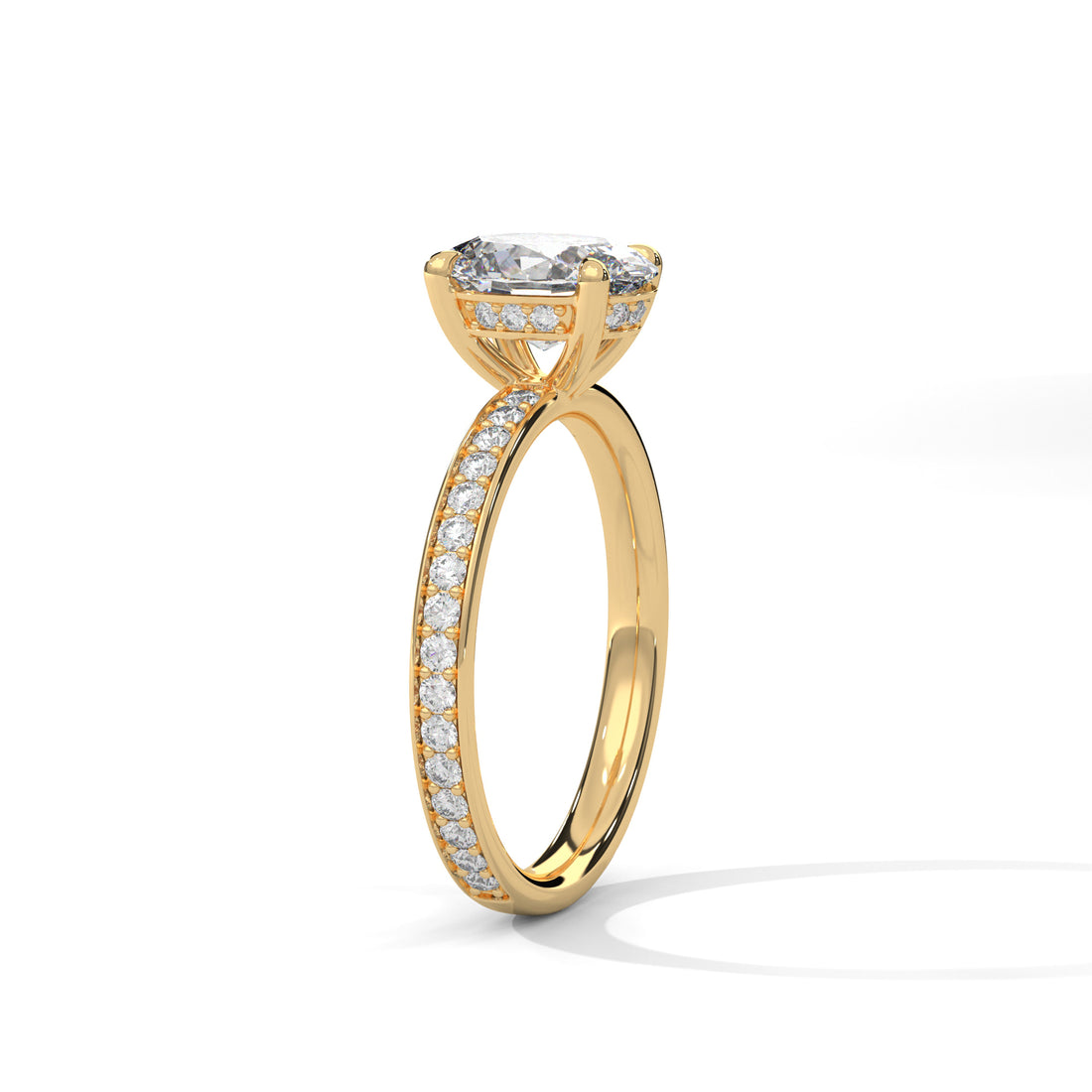 2.45 CT Oval Cut With Hidden Accents Solitaire Diamond Ring